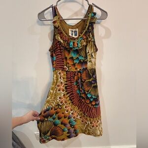 Edmé & Esyllte Anthropologie Floral Dress | Size 4P Petite | Boho Ruffle